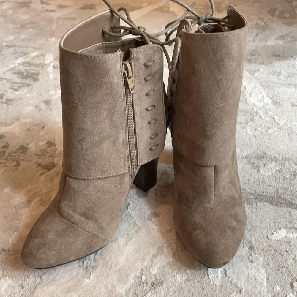 Never Worn Gray Suede Booties